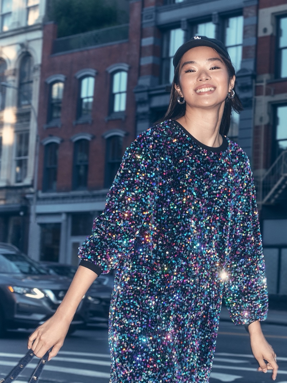 By Anthropologie Sequin Velvet Mini Dress